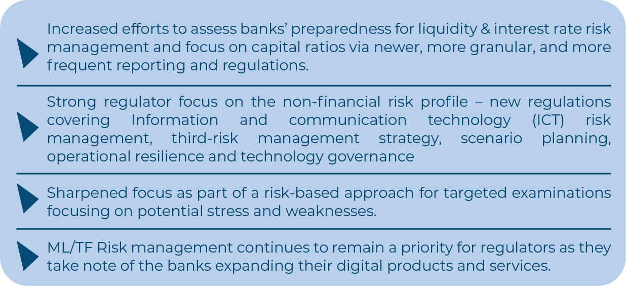 Increased efforts to assess bank